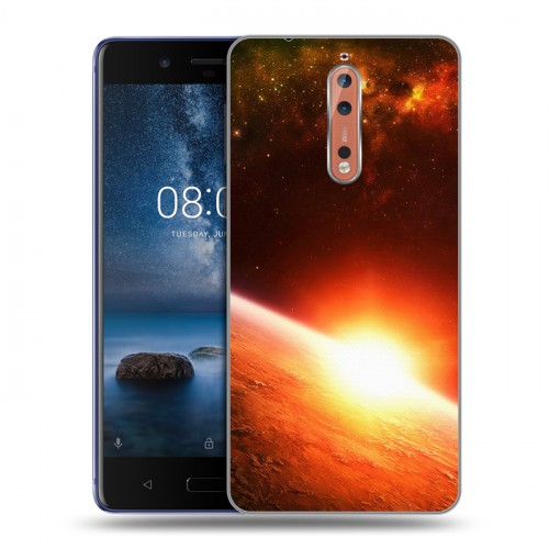 Дизайнерский пластиковый чехол для Nokia 8 Солнце