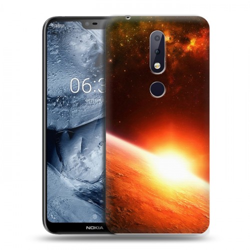 Дизайнерский пластиковый чехол для Nokia 6.1 Plus Солнце