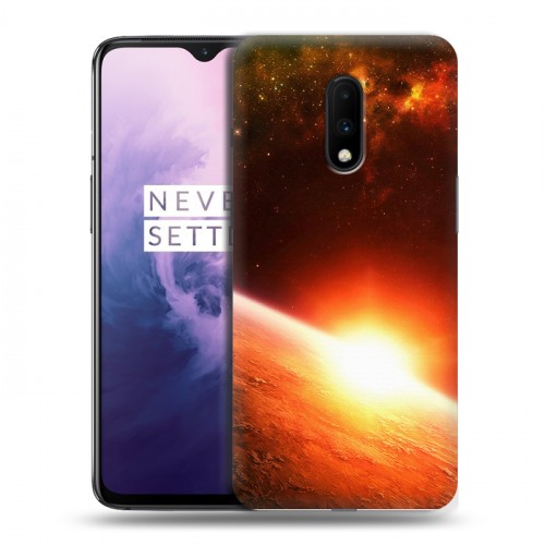 Дизайнерский пластиковый чехол для OnePlus 7 Солнце