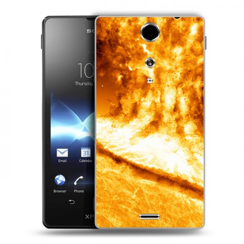 Дизайнерский пластиковый чехол для Sony Xperia TX Солнце