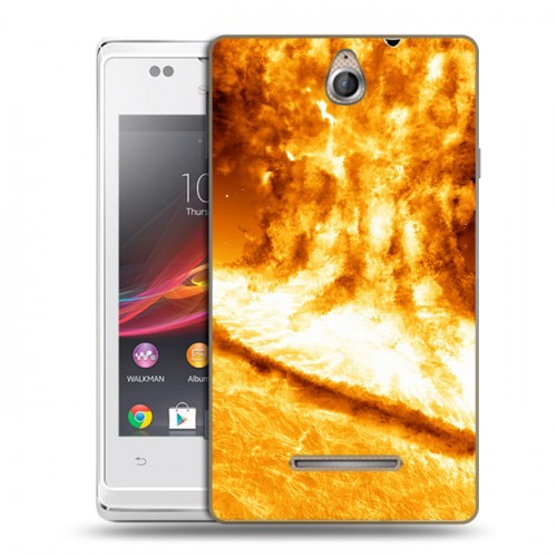 Дизайнерский пластиковый чехол для Sony Xperia E Солнце