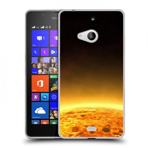 Дизайнерский пластиковый чехол для Microsoft Lumia 540 Солнце