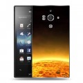 Дизайнерский пластиковый чехол для Sony Xperia acro S Солнце