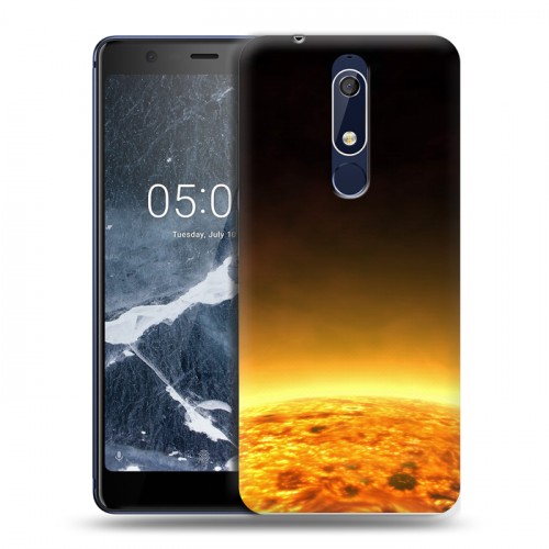 Дизайнерский пластиковый чехол для Nokia 5.1 Солнце