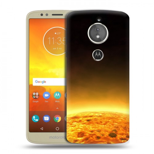 Дизайнерский силиконовый чехол для Motorola Moto E5 Солнце