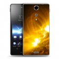 Дизайнерский пластиковый чехол для Sony Xperia TX Солнце