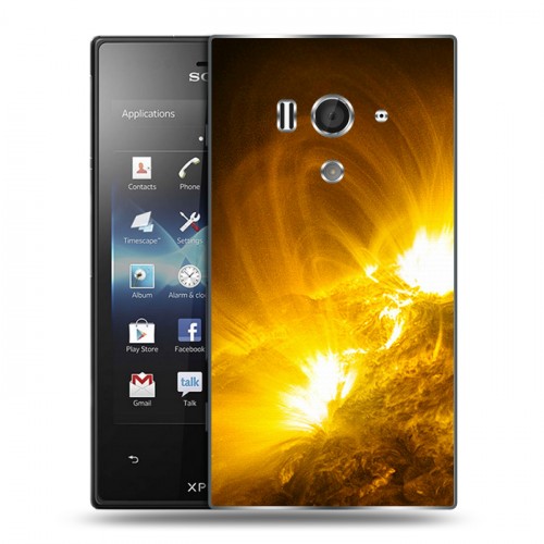 Дизайнерский пластиковый чехол для Sony Xperia acro S Солнце