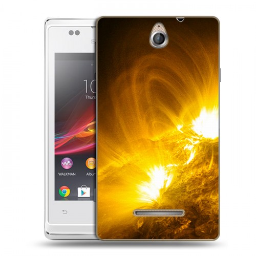 Дизайнерский пластиковый чехол для Sony Xperia E Солнце