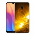 Дизайнерский силиконовый с усиленными углами чехол для Xiaomi RedMi 8A Солнце