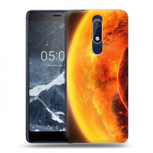 Дизайнерский пластиковый чехол для Nokia 5.1 Солнце