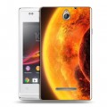 Дизайнерский пластиковый чехол для Sony Xperia E Солнце