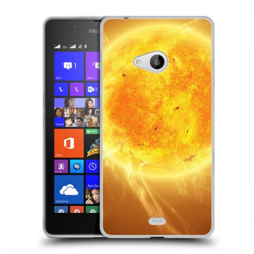 Дизайнерский пластиковый чехол для Microsoft Lumia 540 Солнце