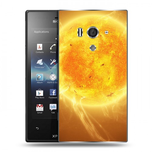 Дизайнерский пластиковый чехол для Sony Xperia acro S Солнце