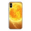 Дизайнерский силиконовый чехол для Iphone x10 Солнце