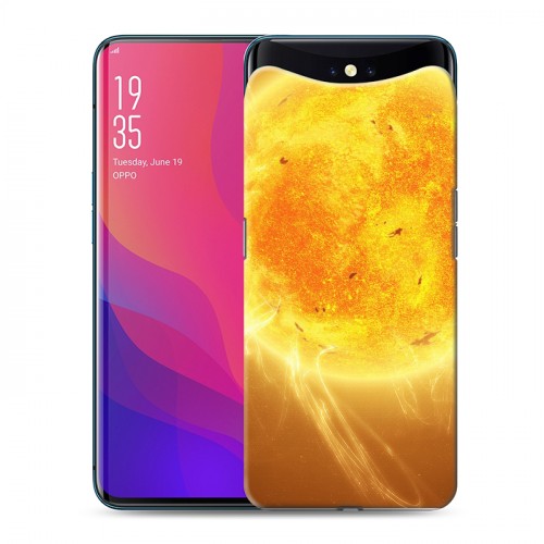 Дизайнерский силиконовый чехол для OPPO Find X Солнце