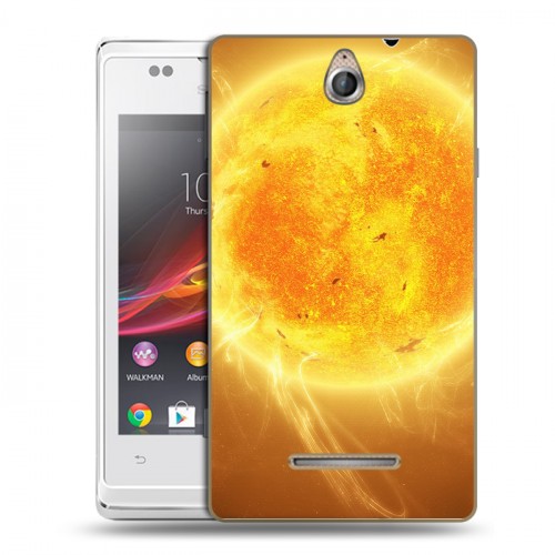 Дизайнерский пластиковый чехол для Sony Xperia E Солнце