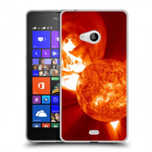 Дизайнерский пластиковый чехол для Microsoft Lumia 540 Солнце