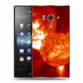 Дизайнерский пластиковый чехол для Sony Xperia acro S Солнце