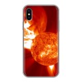 Дизайнерский силиконовый чехол для Iphone x10 Солнце