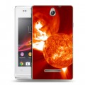 Дизайнерский пластиковый чехол для Sony Xperia E Солнце