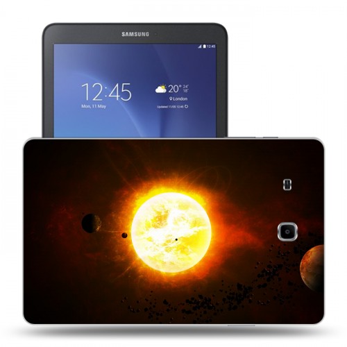 Дизайнерский силиконовый чехол для Samsung Galaxy Tab E 9.6 Солнце