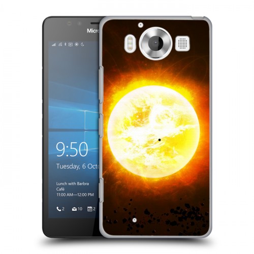 Дизайнерский пластиковый чехол для Microsoft Lumia 950 Солнце