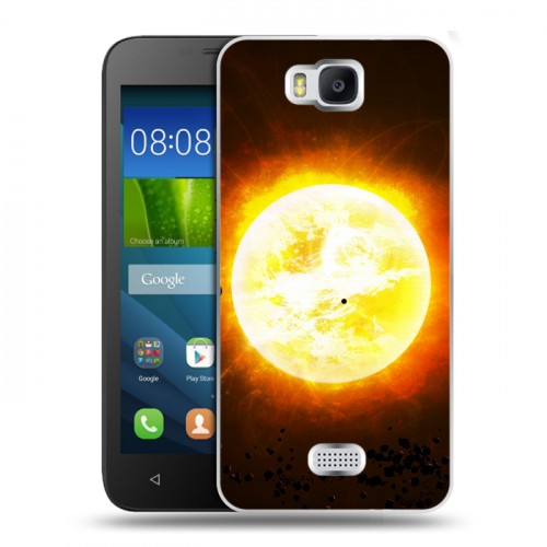 Дизайнерский пластиковый чехол для Huawei Y5c Солнце