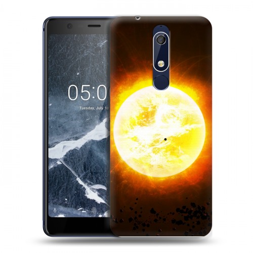 Дизайнерский пластиковый чехол для Nokia 5.1 Солнце