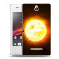 Дизайнерский пластиковый чехол для Sony Xperia E Солнце