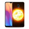 Дизайнерский силиконовый с усиленными углами чехол для Xiaomi RedMi 8A Солнце