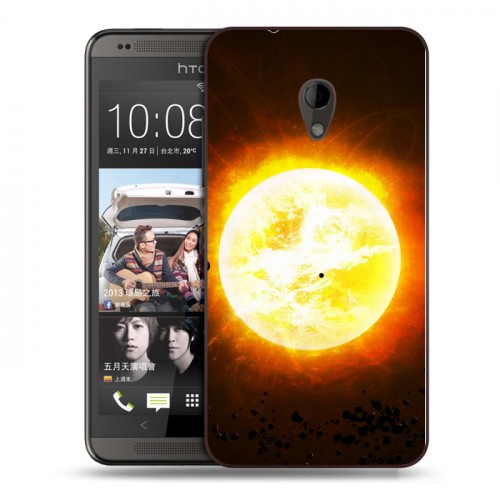 Дизайнерский силиконовый чехол для HTC Desire 700 Солнце