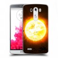 Дизайнерский пластиковый чехол для LG G3 (Dual-LTE) Солнце