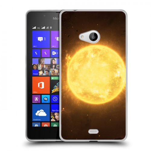 Дизайнерский пластиковый чехол для Microsoft Lumia 540 Солнце