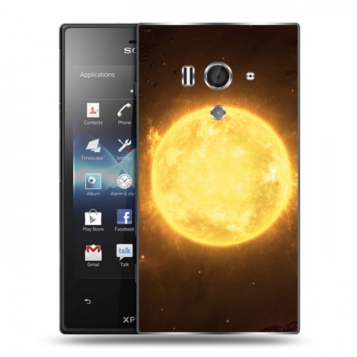 Дизайнерский пластиковый чехол для Sony Xperia acro S Солнце