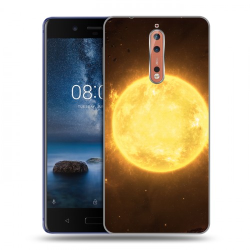 Дизайнерский пластиковый чехол для Nokia 8 Солнце