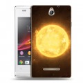 Дизайнерский пластиковый чехол для Sony Xperia E Солнце