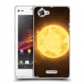 Дизайнерский пластиковый чехол для Sony Xperia L Солнце