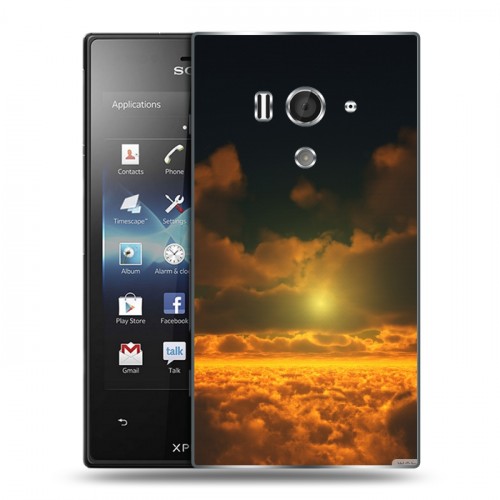 Дизайнерский пластиковый чехол для Sony Xperia acro S Солнце