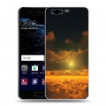 Дизайнерский пластиковый чехол для Huawei P10 Солнце