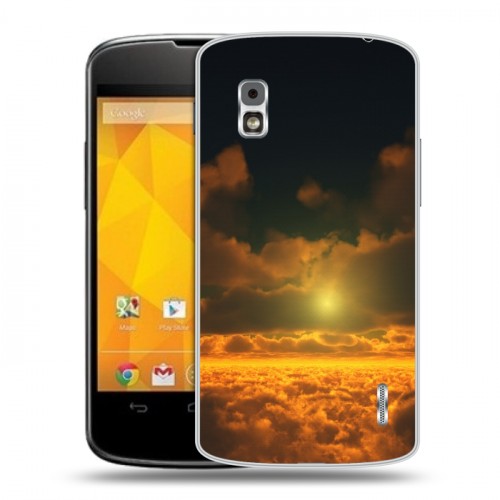 Дизайнерский пластиковый чехол для LG Google Nexus 4 Солнце