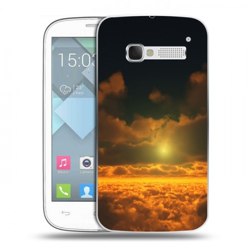Дизайнерский пластиковый чехол для Alcatel One Touch Pop C5 Солнце