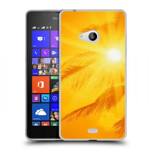 Дизайнерский пластиковый чехол для Microsoft Lumia 540 Солнце