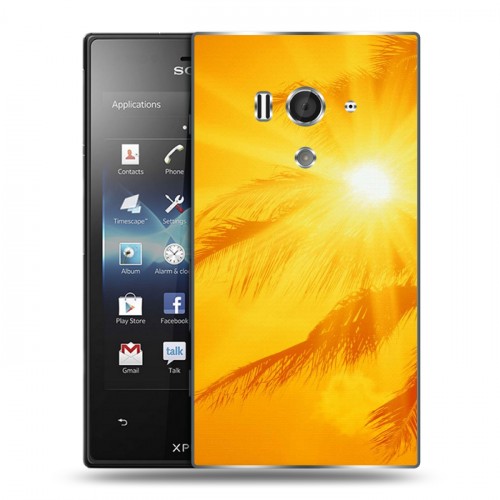 Дизайнерский пластиковый чехол для Sony Xperia acro S Солнце