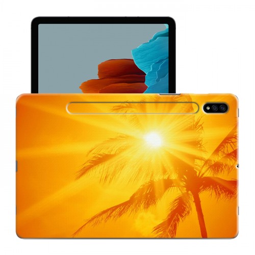 Дизайнерский пластиковый чехол для Samsung Galaxy Tab S7 Солнце