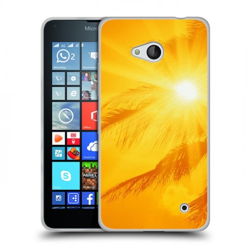 Дизайнерский пластиковый чехол для Microsoft Lumia 640 Солнце