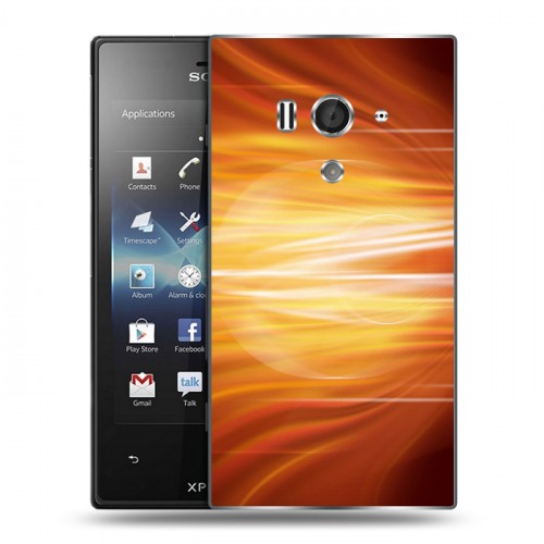 Дизайнерский пластиковый чехол для Sony Xperia acro S Солнце