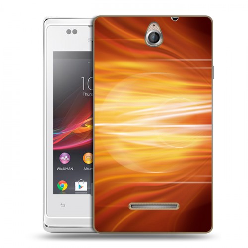 Дизайнерский пластиковый чехол для Sony Xperia E Солнце