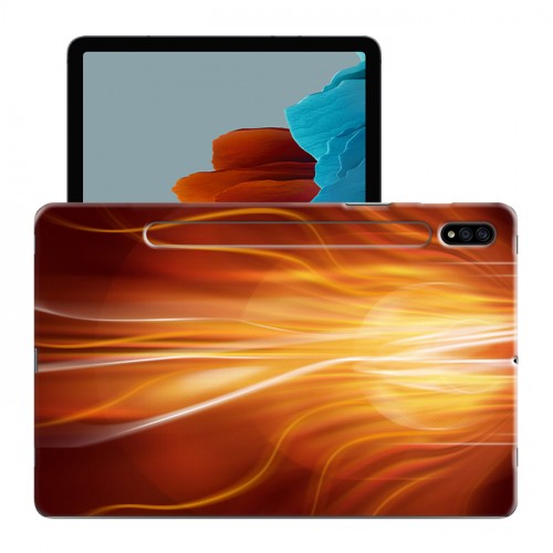 Дизайнерский силиконовый с усиленными углами чехол для Samsung Galaxy Tab S7 Солнце