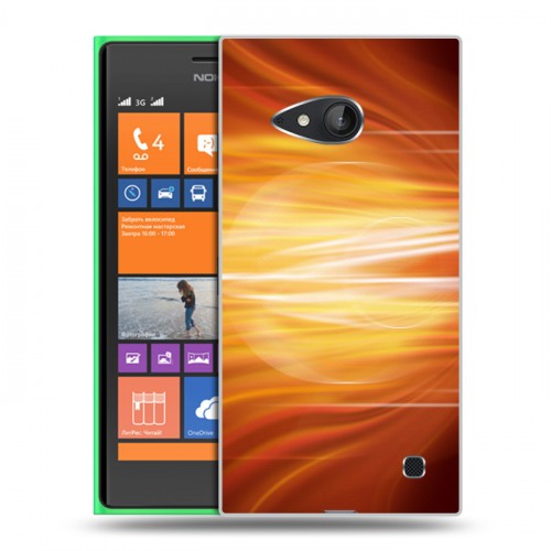 Дизайнерский пластиковый чехол для Nokia Lumia 730/735 Солнце