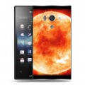 Дизайнерский пластиковый чехол для Sony Xperia acro S Солнце